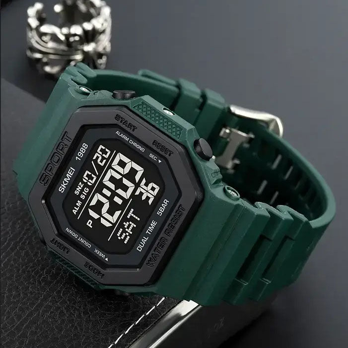 Часы наручные мужские SKMEI 1988DKGN, часы наручные электронные тактические, часы армейские оригинал