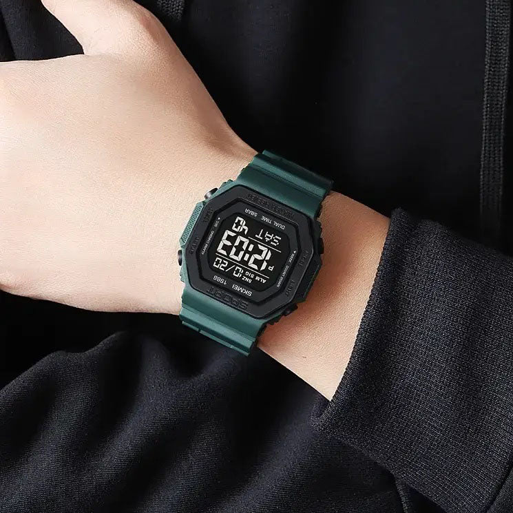 Часы наручные мужские SKMEI 1988DKGN, часы наручные электронные тактические, часы армейские оригинал