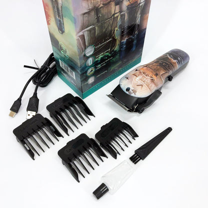 Аккумуляторная машинка для стрижки VGR V-690 от USB Нержавеющая сталь, подстригательная машинка