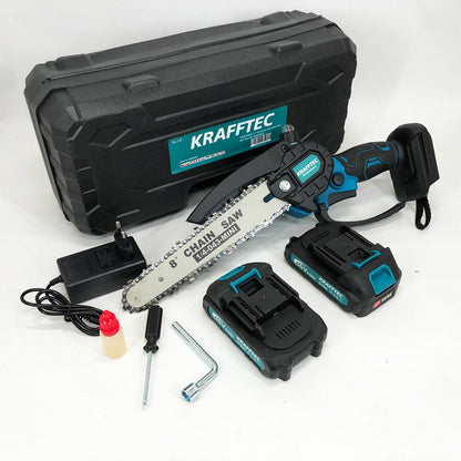 Ручна садова електропилка, Міні-ланцюгова пилка для дачі, Акумуляторна ланцюгова пилка з подачею мастила