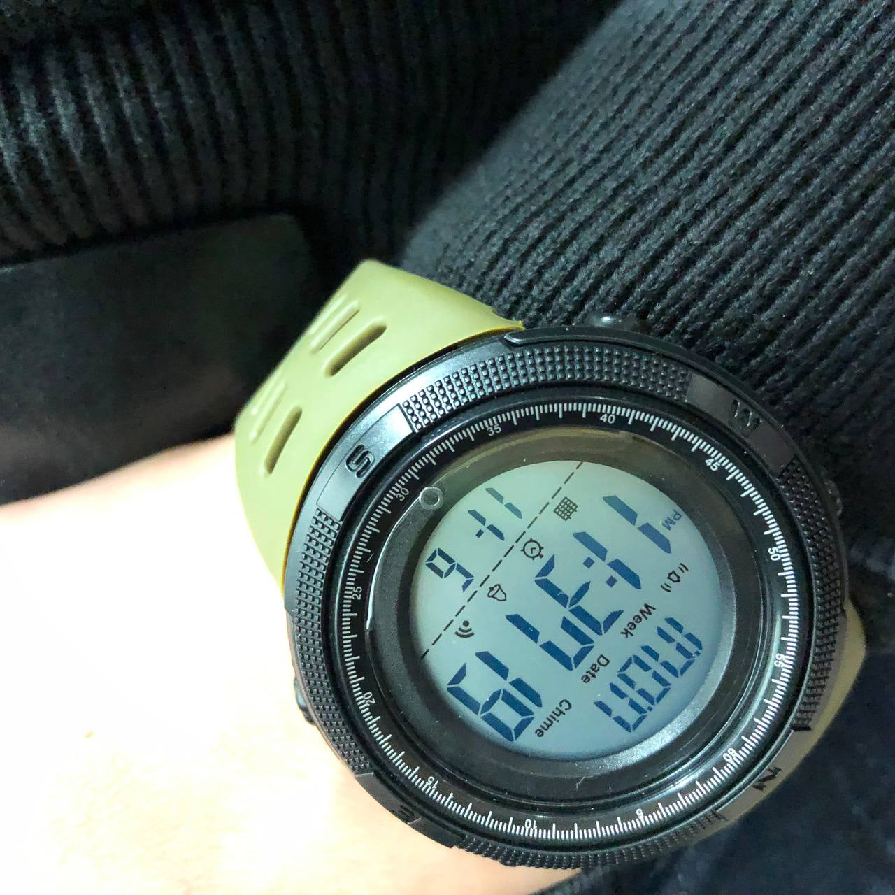 Часы наручные мужские SKMEI 2070AGWT ARMY GREEN, армейские часы противоударные. Цвет: зеленый