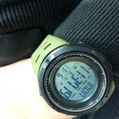 Часы наручные мужские SKMEI 2070AGWT ARMY GREEN, армейские часы противоударные. Цвет: зеленый