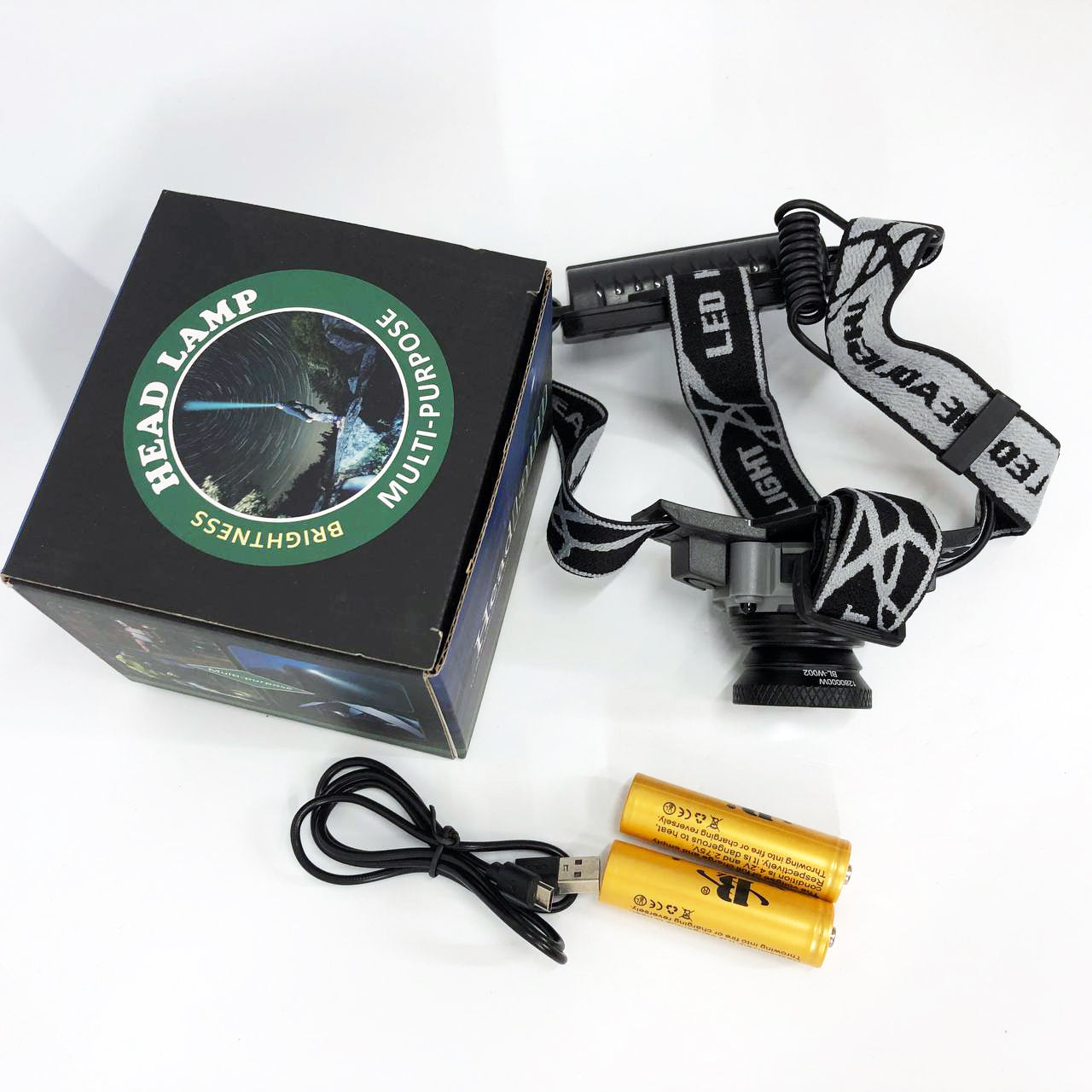 Фонарь налобный Police Водостойкий BL-W002 XPE датчик движения, Фонарик налобный мощный, Головной фонарик