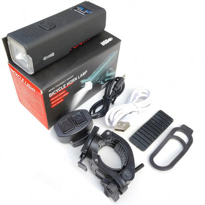 Велофара с сигналом Waterproof MT-007-T6 450Lum 18650 с выносной кнопкой, Долговечный велосипедный фонарь