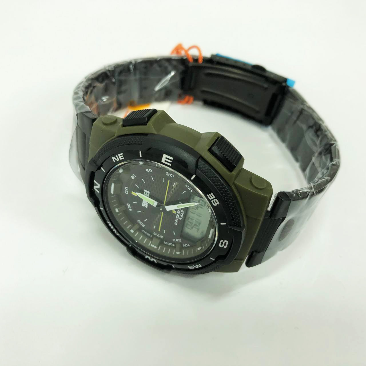 Годинник наручний чоловічий SKMEI 1370AG, армійський годинник протиударний, годинник армійський скмей