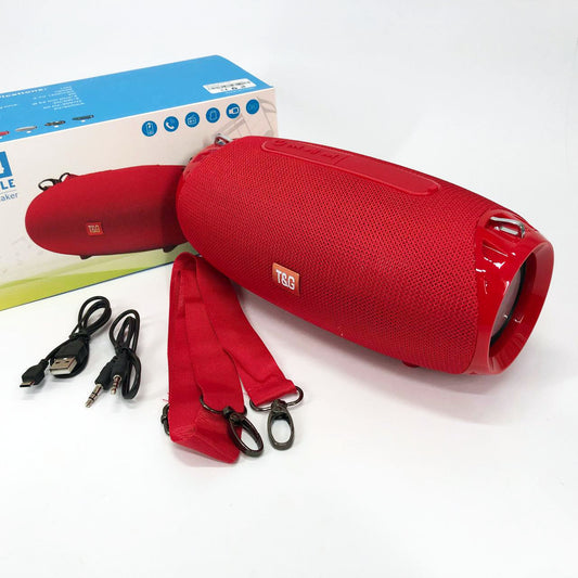 Портативная Bluetooth колонка TG534 SD IPX5 с ремешком, беспроводная колонка мощная. Цвет: красный