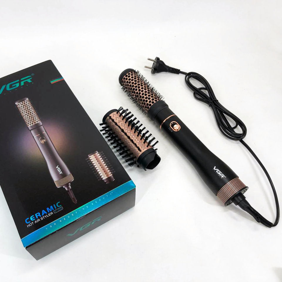 Фен расческа VGR V-559 для завивки и сушки волос керамическое покрытие 2 скорости 2 насадки
