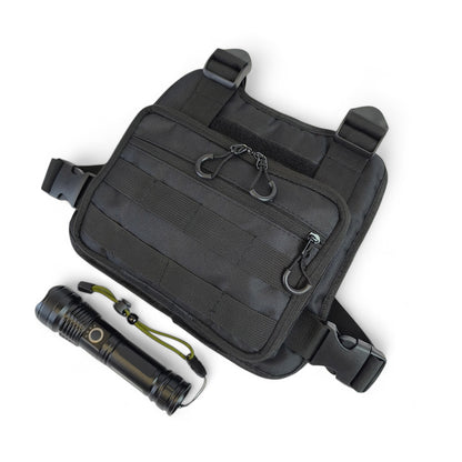 Нагрудная тактическая сумка мужская, сумка через плечо черная разгрузка