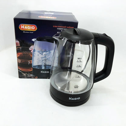 Электрочайник Magio MG-505, чайник прозрачный с подсветкой, стильный электрический чайник