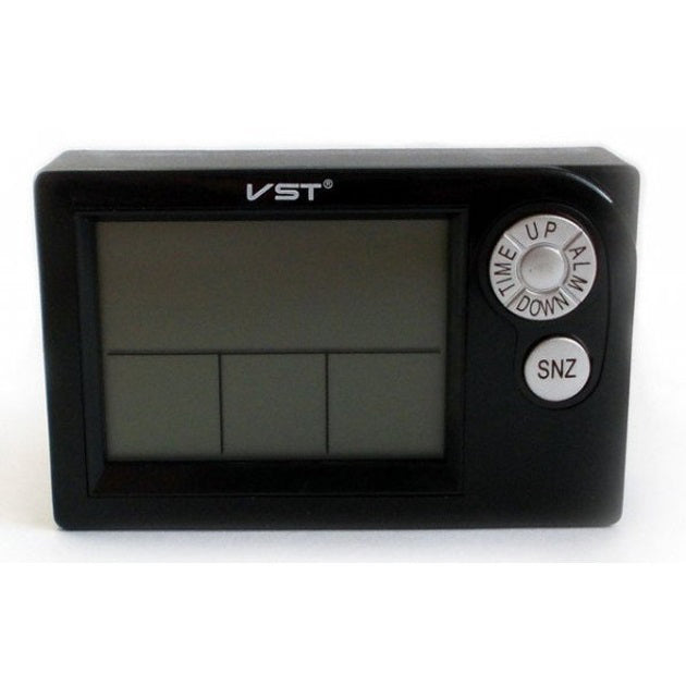 Часы автомобильные электронные авточасы VST-7048V для ВАЗ с вольтметром, температурой