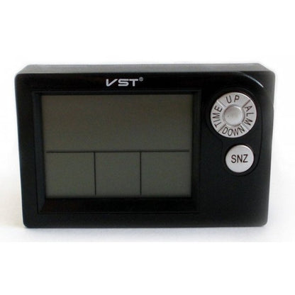 Часы автомобильные электронные авточасы VST-7048V для ВАЗ с вольтметром, температурой