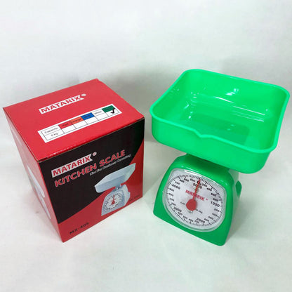 Весы кухонные механические MATARIX MX-405 5 кг, весы для взвешивания продуктов. Цвет: зеленый