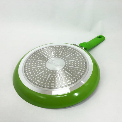 Сковородка для блинов 23 см Con Brio СВ-2324 Eco Granite, сковорода с индукционным дном. Цвет: зеленый