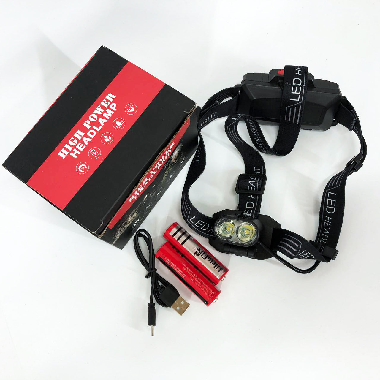 Фонарь налобный аккумуляторный Police 2128-2T6, Портативный светодиодный налобный фонарь