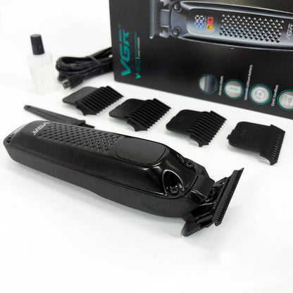 Машинка для стрижки волос триммер VGR V-972 профессиональная с насадками аккумуляторная USB