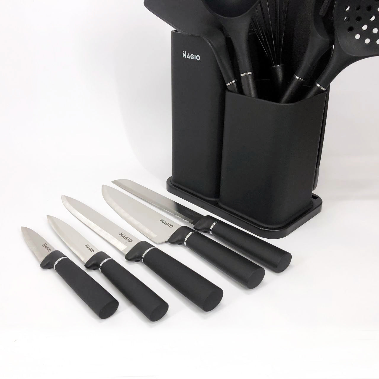 Набор силиконовых кухонных принадлежностей Magio MG-1097B набор ножей лопаток 12 предметов