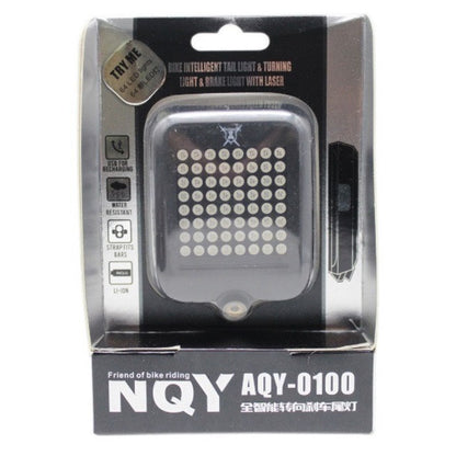 Задний велофонарь с поворотником и лазерной разметкой AQY-0100, Велосипедный фонарь с защитой от влаги