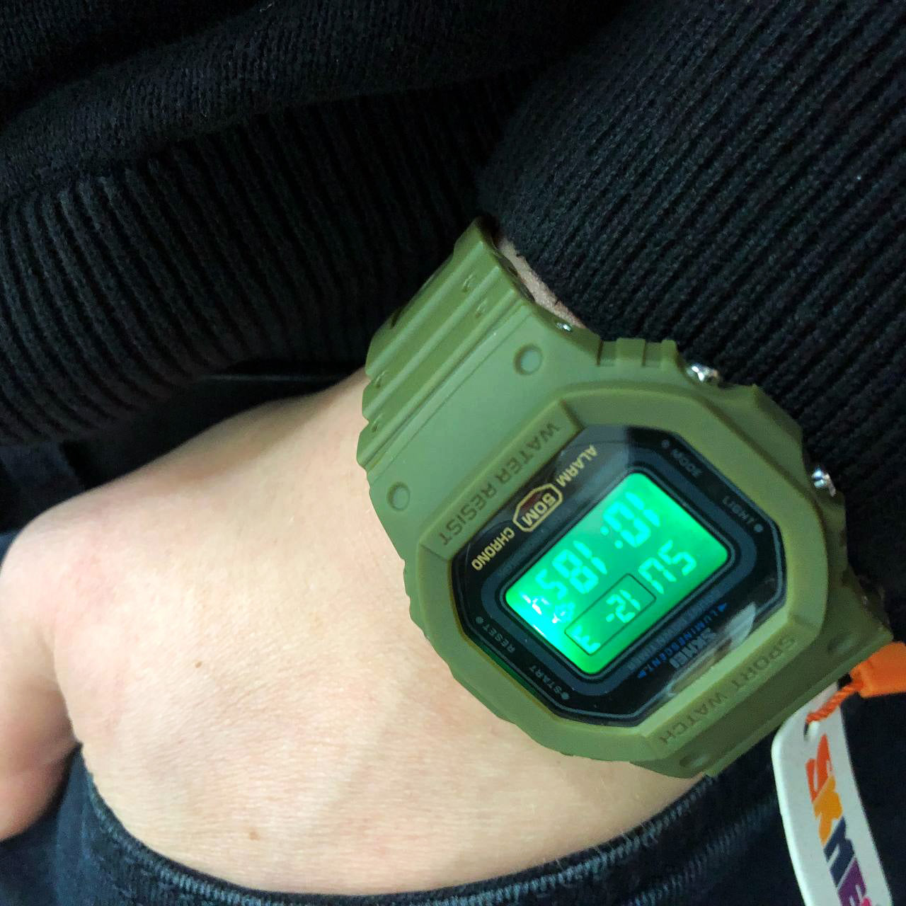 Годинник наручний чоловічий SKMEI 1628AGWT, армійський годинник протиударний, наручний годинник для військових