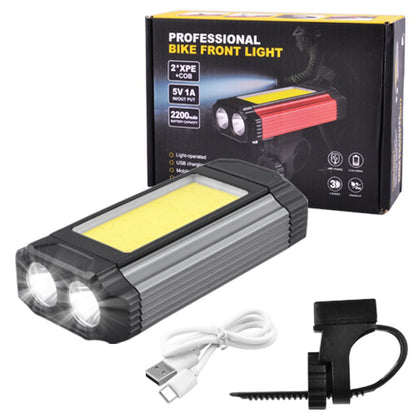 Велосипедный фонарь 501-2XPE+COB, Фара led для велосипеда, Фара велосипедная передняя, Лед фара