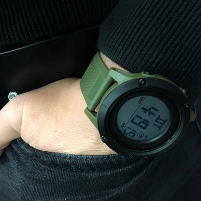 Часы наручные мужские SKMEI 1508AGWT ARMY GREEN-WHITE, Водонепроницаемые мужские часы. Цвет: зеленый