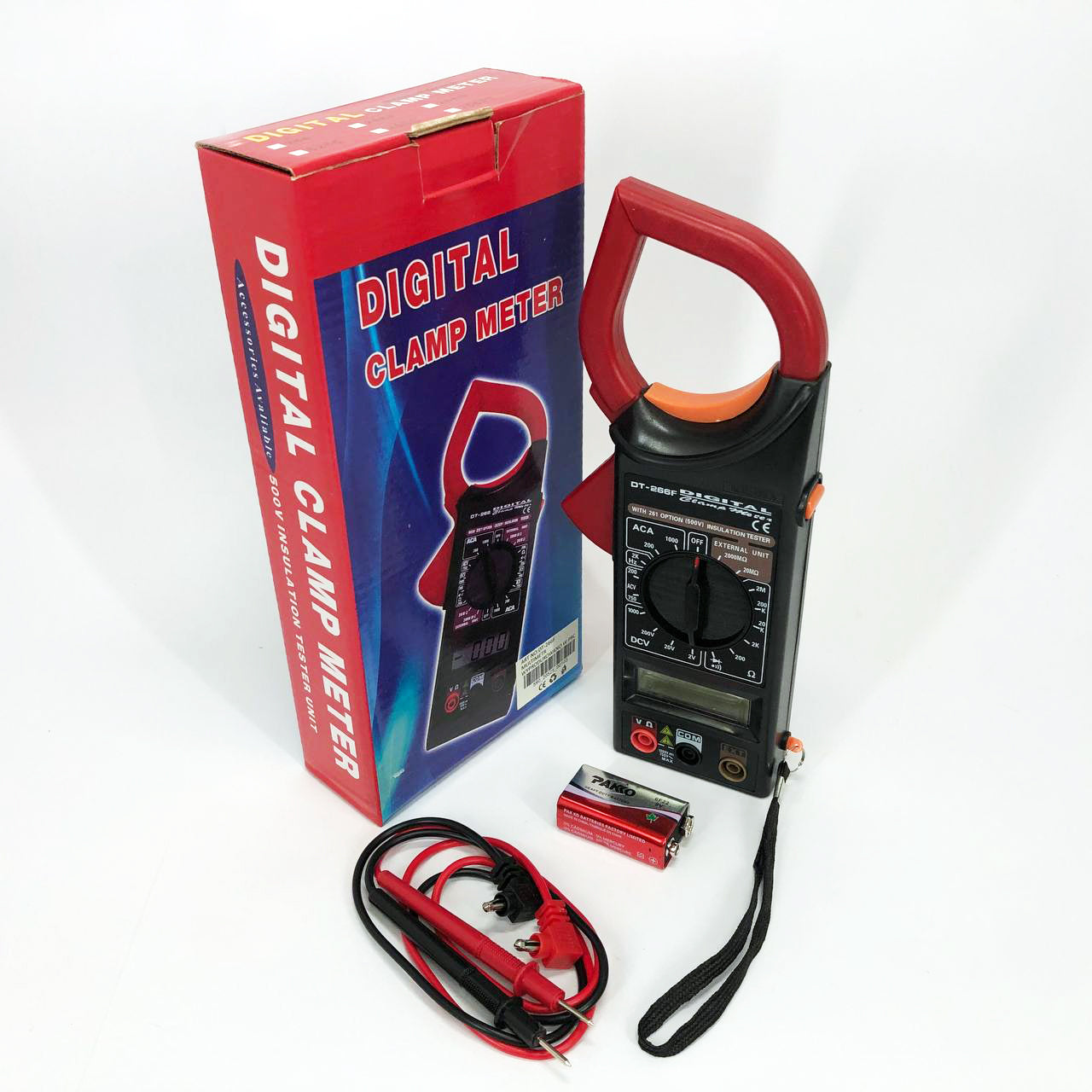 Мультиметр-клещи токоизмерительные цифровые DT-266F, Тестер измерения напряжения, Качественный мультиметр