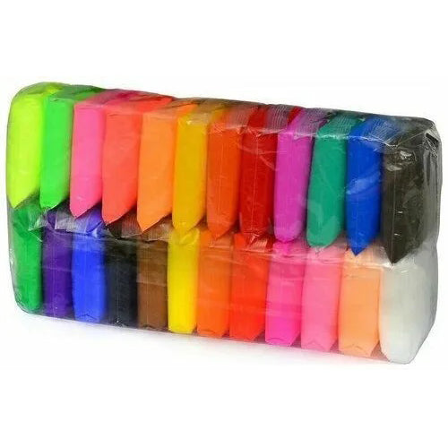 Легкий воздушный пластилин 24 цвета для лепки с инструментами набор для творчества художественный