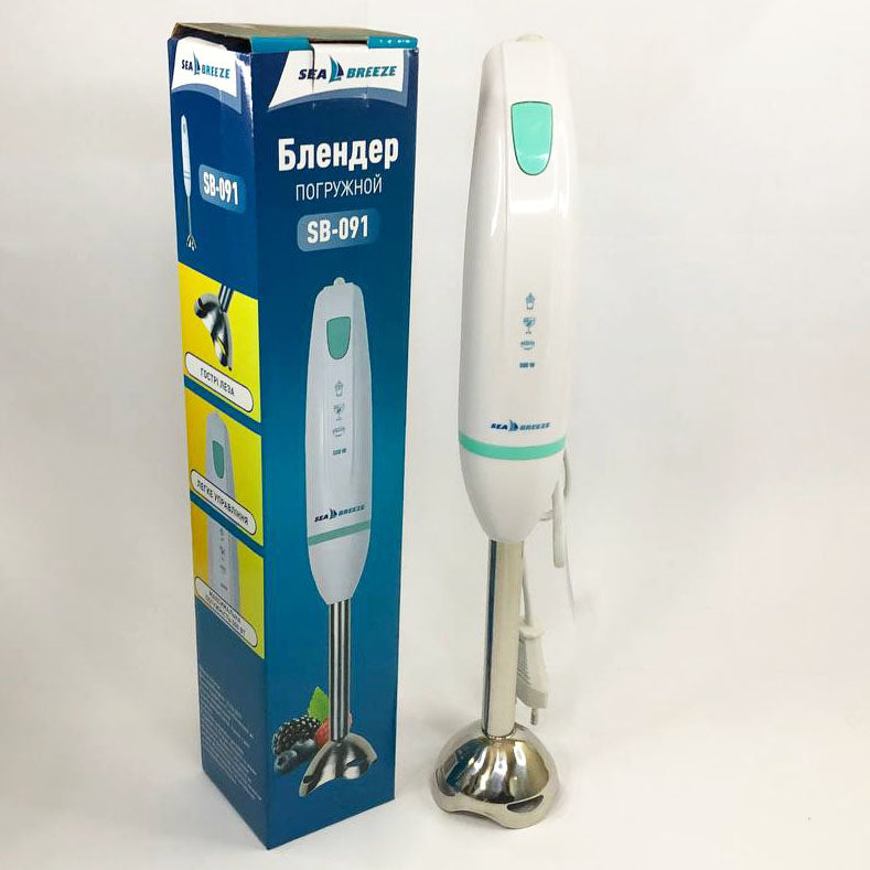 Блендер/Миксер погружной Sea Breeze SB-091, 500 Вт, блендер погружной нержавеющая, портативный блендер