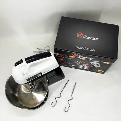 Миксер стационарный с металлической чашей Domotec R6637W Кухонный электрический на 250 Вт 7 скоростей