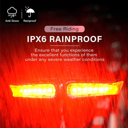 Задний габаритный велофонарь с поворотами XA-817, дистанционный пульт, Стоп-сигнал на раму велосипеда