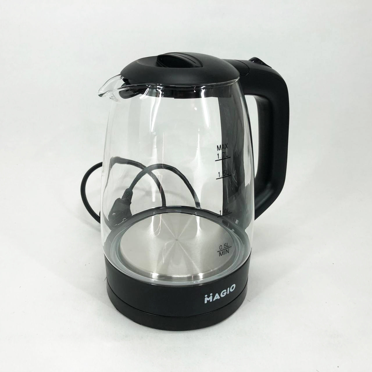 Электрочайник Magio MG-505, чайник прозрачный с подсветкой, стильный электрический чайник