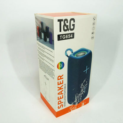 Портативная Bluetooth колонка TG654 8W с подсветкой, Аккумуляторная колонка для музыки. Цвет: синий