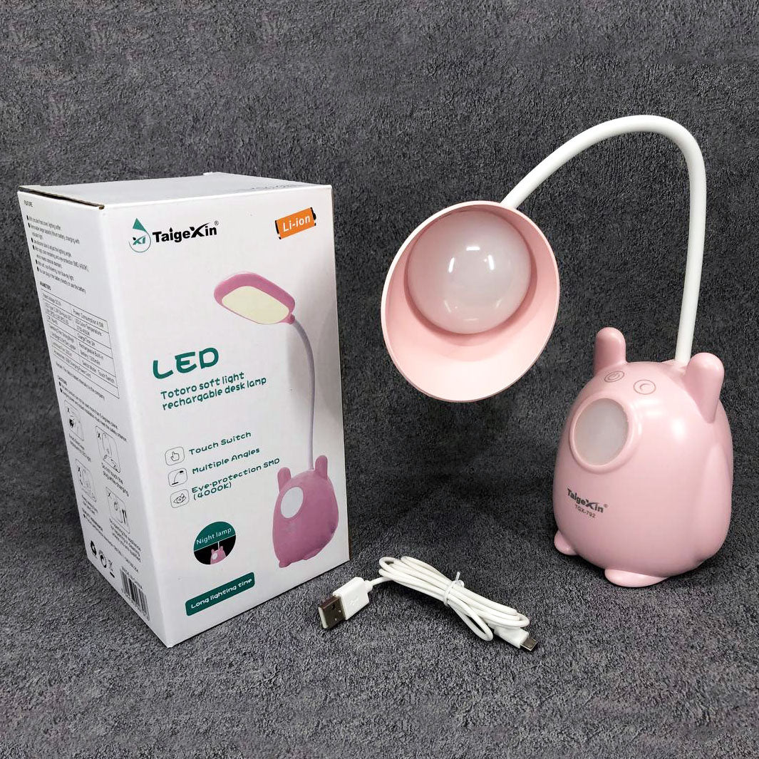 Настольная лампа TaigeXin LED TGX 792, светодиодная настольная, удобная настольная лампа. Цвет: розовый