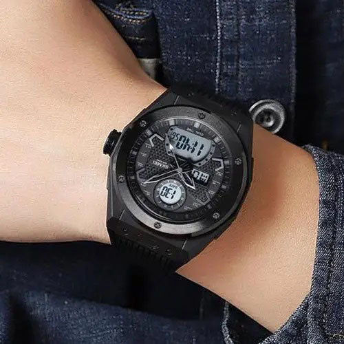 Часы наручные мужские SKMEI 2103BKWT, армейские часы противоударные, часы для мужчины