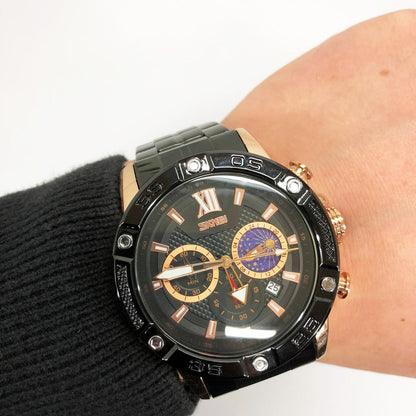 Часы наручные мужские SKMEI 9235RG, часы кварцевые мужские, модные мужские часы круглые