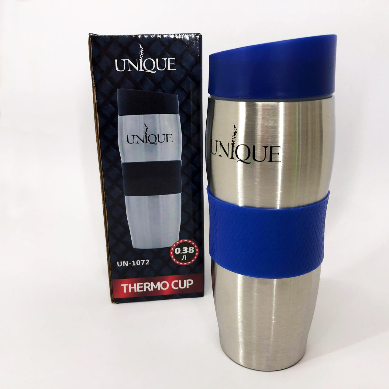 Термокружка UNIQUE UN-1072 0.38 л, Термокружка для детей, Термос для питьевой воды. Цвет: синий