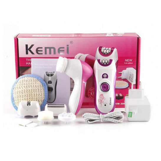 Эпилятор женский многофункциональный 6 в 1 пинцетный Kemei KM-3066 Х массажер уход за кожей 2 скорости
