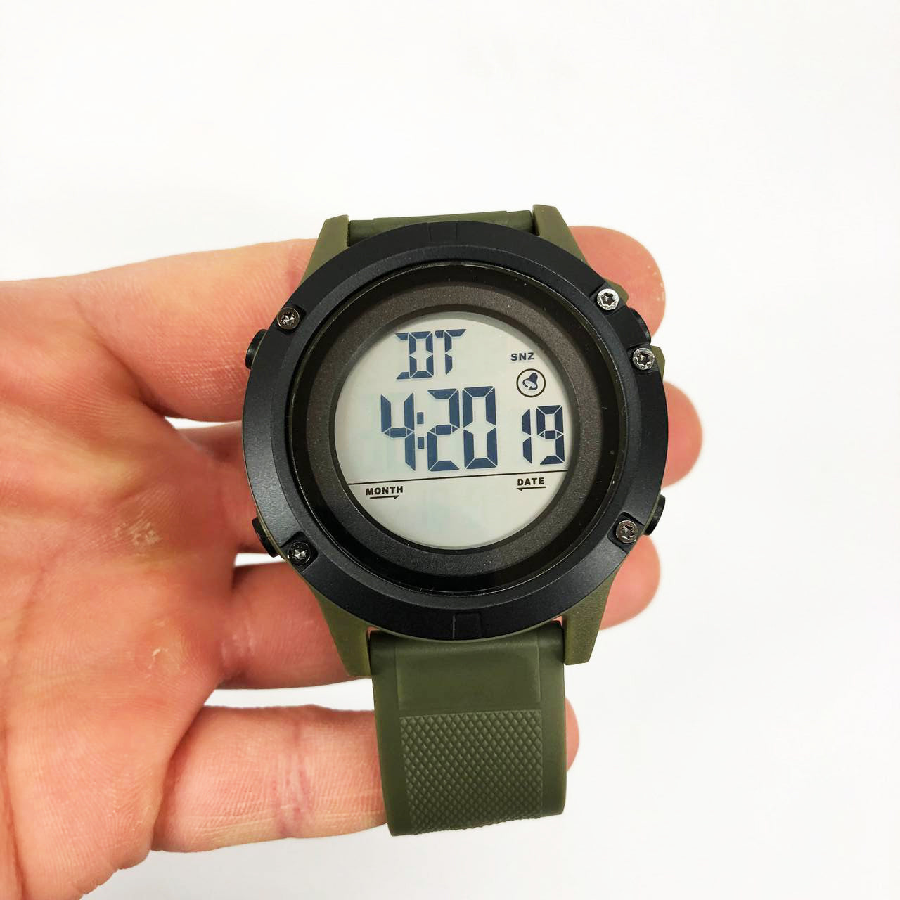 Часы наручные мужские SKMEI 1508AGWT ARMY GREEN-WHITE, Водонепроницаемые мужские часы. Цвет: зеленый