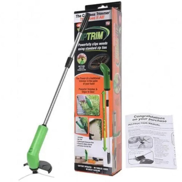 Газонокосилка для сада Zip Trim аккумуляторная, Триммер для травы и кустов для подстригания газона