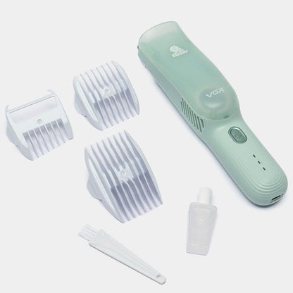 Детская машинка для стрижки VGR V-155 GREEN детей новорожденных бесшумная тихая с насадками 0-12 мм