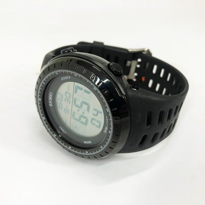 Часы наручные мужские SKMEI 1167BK BLACK, армейские часы противоударные. Цвет: черный