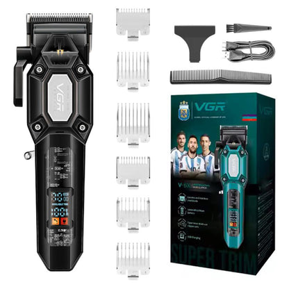 Аккумуляторная машинка для стрижки VGR V-600. Цвет: черный