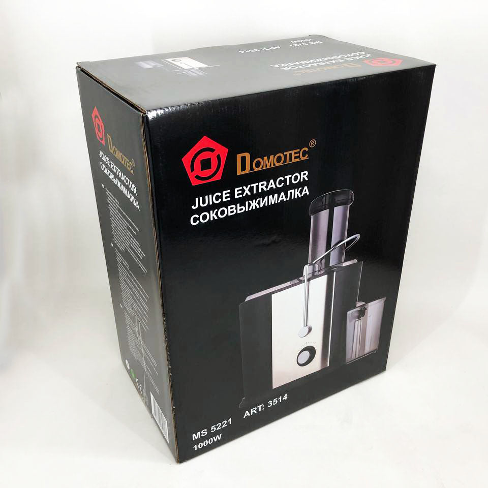 Соковитискач Domotec MS-5221 1000 W, соковитискач універсальний соковитискач електро на склянку