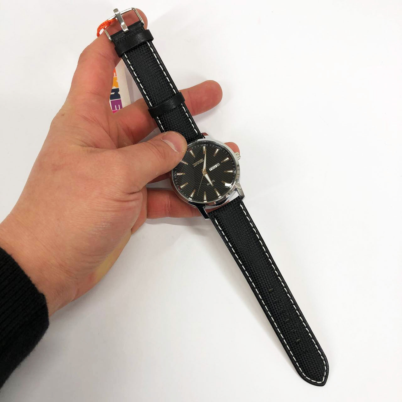 Часы наручные мужские SKMEI 9303SIBK, часы кварцевые мужские, стильные статусные наручные часы стрелочные