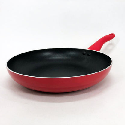 Сковорода антипригарная Con Brio 24 см СВ-2414, сковорода для жарки качественная сковорода. Цвет: красный