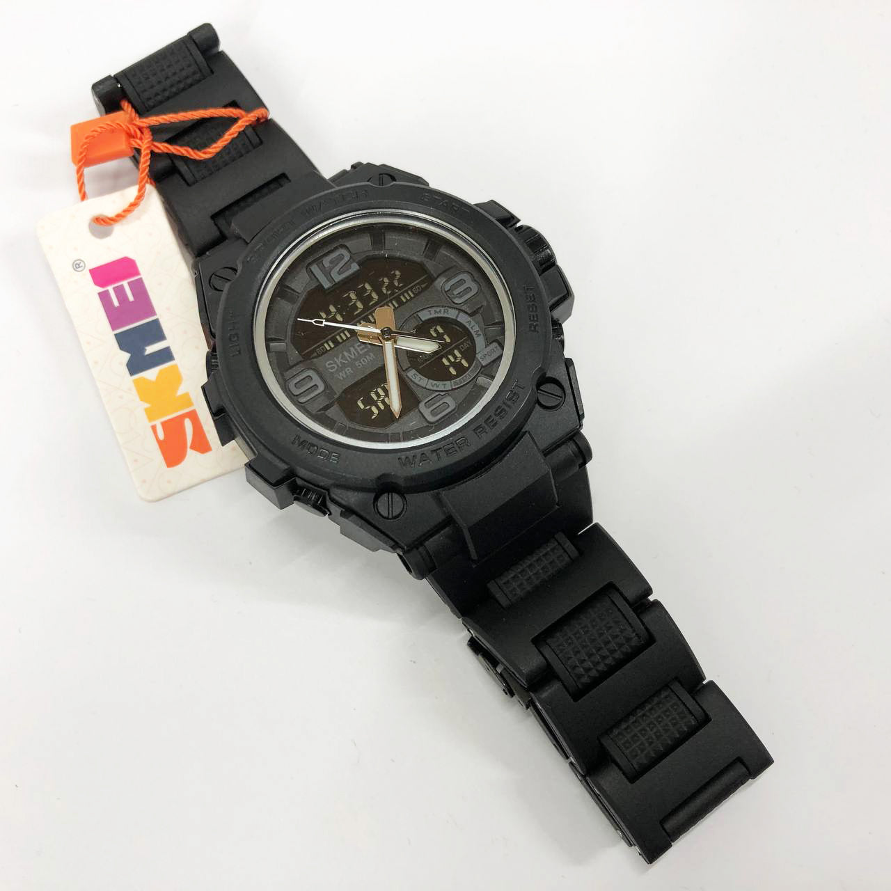 Часы наручные мужские SKMEI 1452BK BLACK, водонепроницаемые мужские часы. Цвет: черный