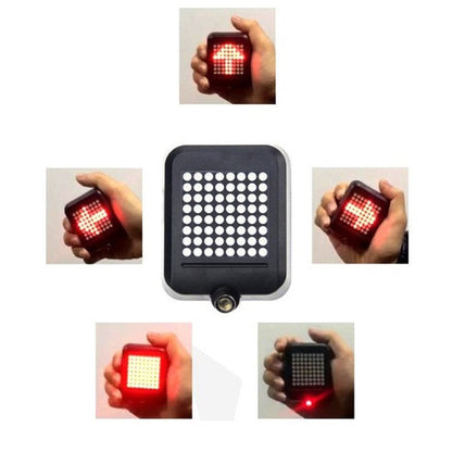 Задний велофонарь с поворотником и лазерной разметкой AQY-0100, Велосипедный фонарь с защитой от влаги