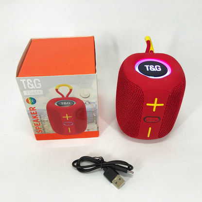 Портативная Bluetooth колонка TG658 8W с RGB подсветкой, колонка для вечеринки. Цвет: красный