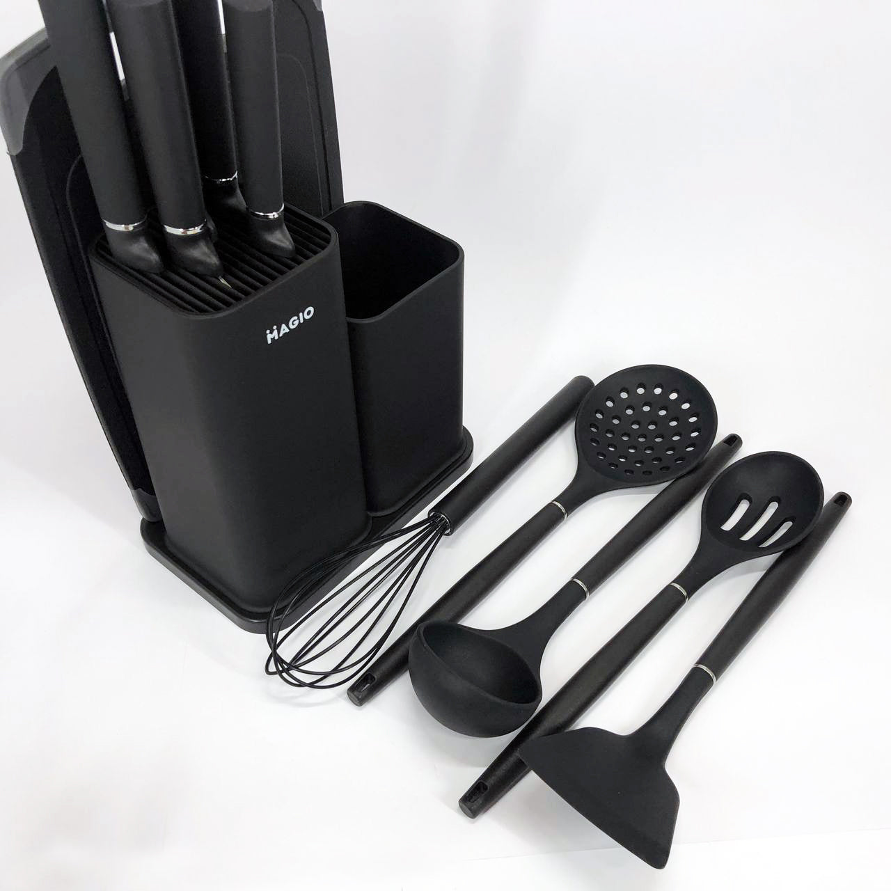 Набор силиконовых кухонных принадлежностей Magio MG-1097B набор ножей лопаток 12 предметов