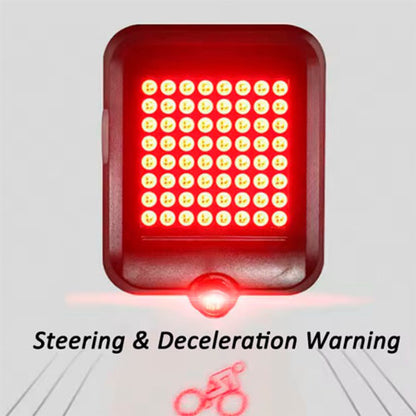 Задний велофонарь с поворотником и лазерной разметкой AQY-0100, Велосипедный фонарь с защитой от влаги