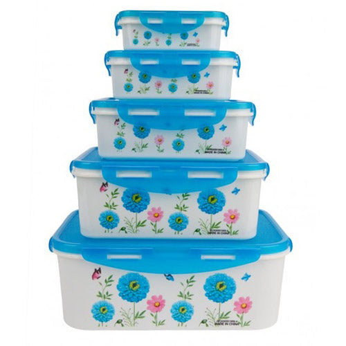 Набор контейнеров UNIQUE UN-1514 5шт. Цвет: голубой